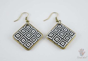 Portuguese Montanhac Diamond Shape Earrings - BLDM-0-13