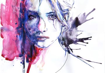 A watercolor painting "A beauty"