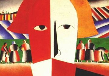 "The head of the peasant" wooden brooch