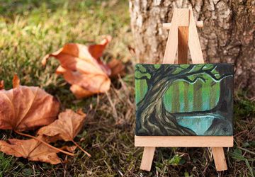 «Enchanted Forest I» mini oil painting