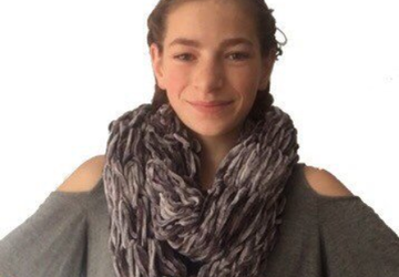 Arm knit scarf, infinity scarf