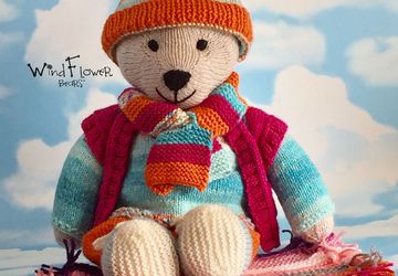 Hand crafted, one of a kind teddy bear - Rocket