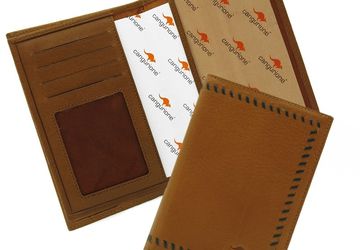 A leather cover for driver's license CANGURIONE 3307-004 DP Tan
