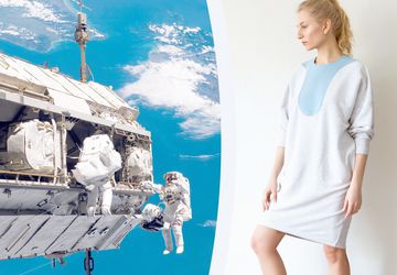 Terry dress with blue gusset COMFORT line by Ksusha Raikova