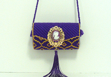 Purple and Gold Clutch/Evening bag