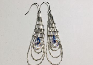 Spirit Micro mirror beaded earrings