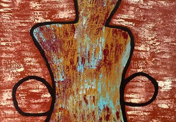 Abstract Figurative Painting - Large Wall Art - Acrylic Painting - Home Decor - Office Decor - Wall Art - Body Positive Art - Poetry Art