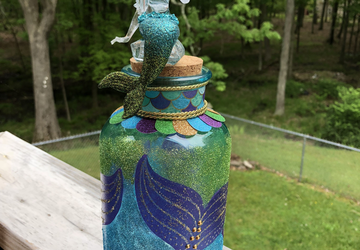 Lighted mermaid bottle