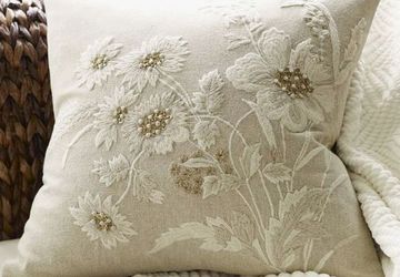 Beautiful embroidery on pillow cases