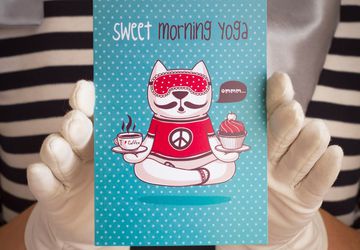 Postcard "Sweet Morning Yoga"