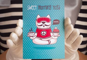 Postcard "Sweet Morning Yoga"