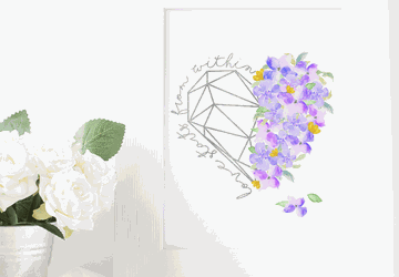 Heart print, watercolor heart