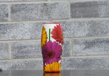 Handcrafted Decoupage Flower Vase