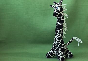 A plush giraffe