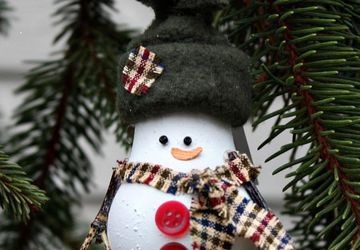 DIY Snowman from a lightbulb
