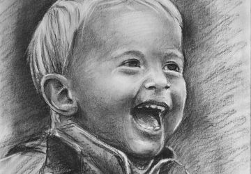Child Drawing Portrait from Photo / Birthdays Gift / holiday / Her Home Decor Gift / Gift for him / Original Drawing / Art /