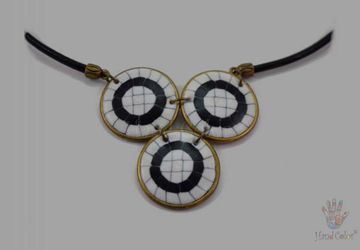Portuguese Cobblestone Indigo Necklace - CIDC-2-28