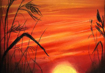 Sunset | Landscape in soft pastels