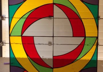 Square stained glass (Tiffany technique)