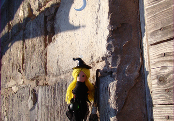 Witch decor, Hanging witch decor, Cute witch, Witch ornament, Rustic witch, Magic witch home decor, Kitchen witch home decor