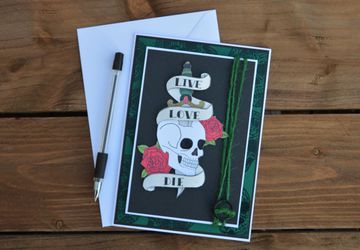 Skull And Dagger Greetings Card
