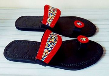 African leather sandals |beaded sandals|sandals