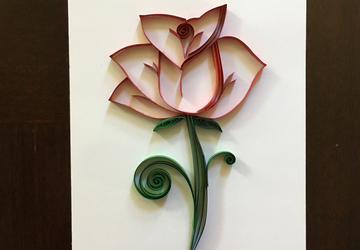 Rose, Quilling art, Bridesmaid gift, Paper flowers, Best friend gift, Quilled flower, Home decor, Gift for her, Flower art