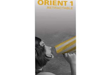 Easy To Set Up & Compact Orient 1000 Retractable Banner | Banner Stand Pros