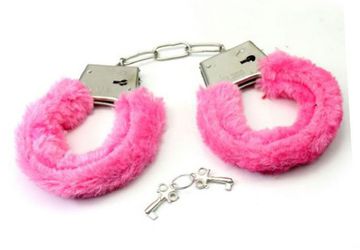 Fluffy Pink Handcuffs for the Bride | Hens Night Shop