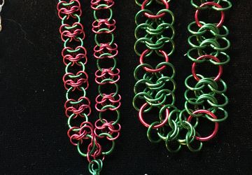 Reversible necklace bracelet set with choice of earrings