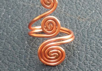 Triple Swirl Wire Wrapped Ring