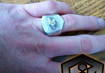 Watain Wolf Ring Golden - Wolf Jewelry - Watain Jewelry - Black Metal Jewelry - Black Metal Ring - Satanic Ring - Satanic Jewelry