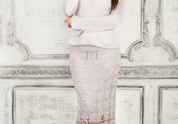 A costume of skirt and jacket "Sharped lace"